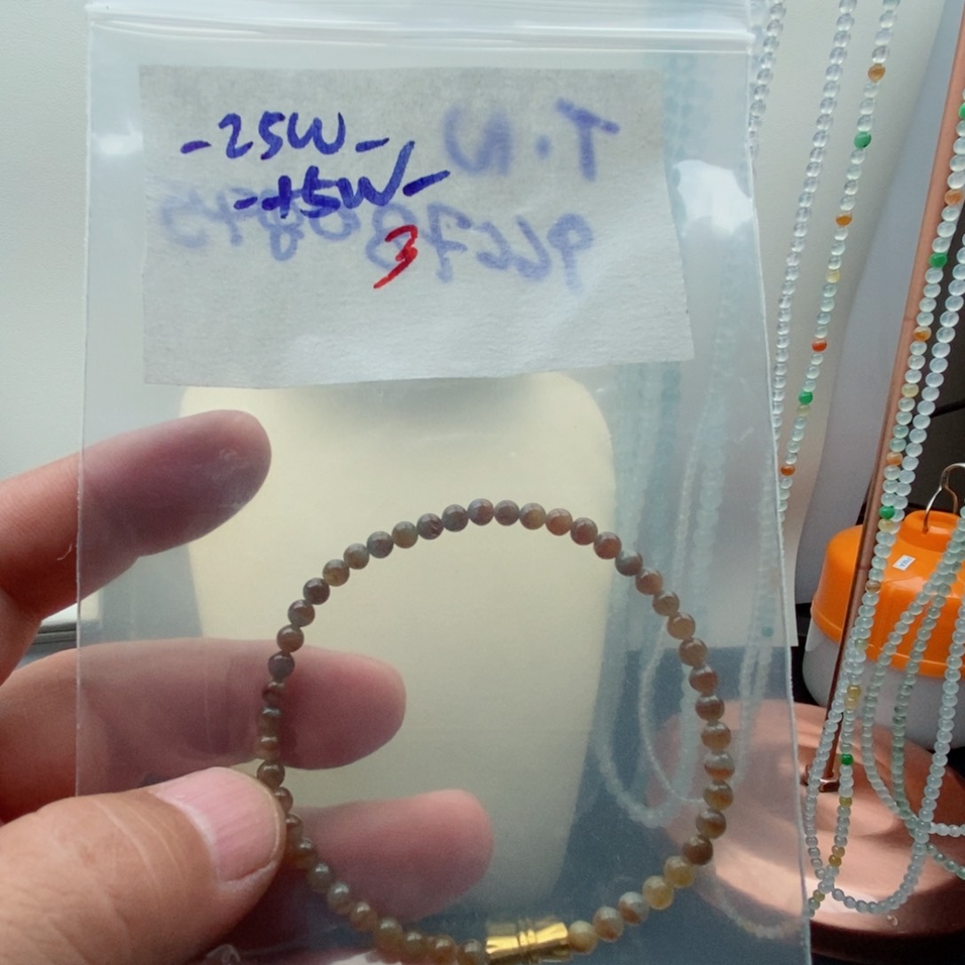 定制翡翠未镶嵌翡翠珠链