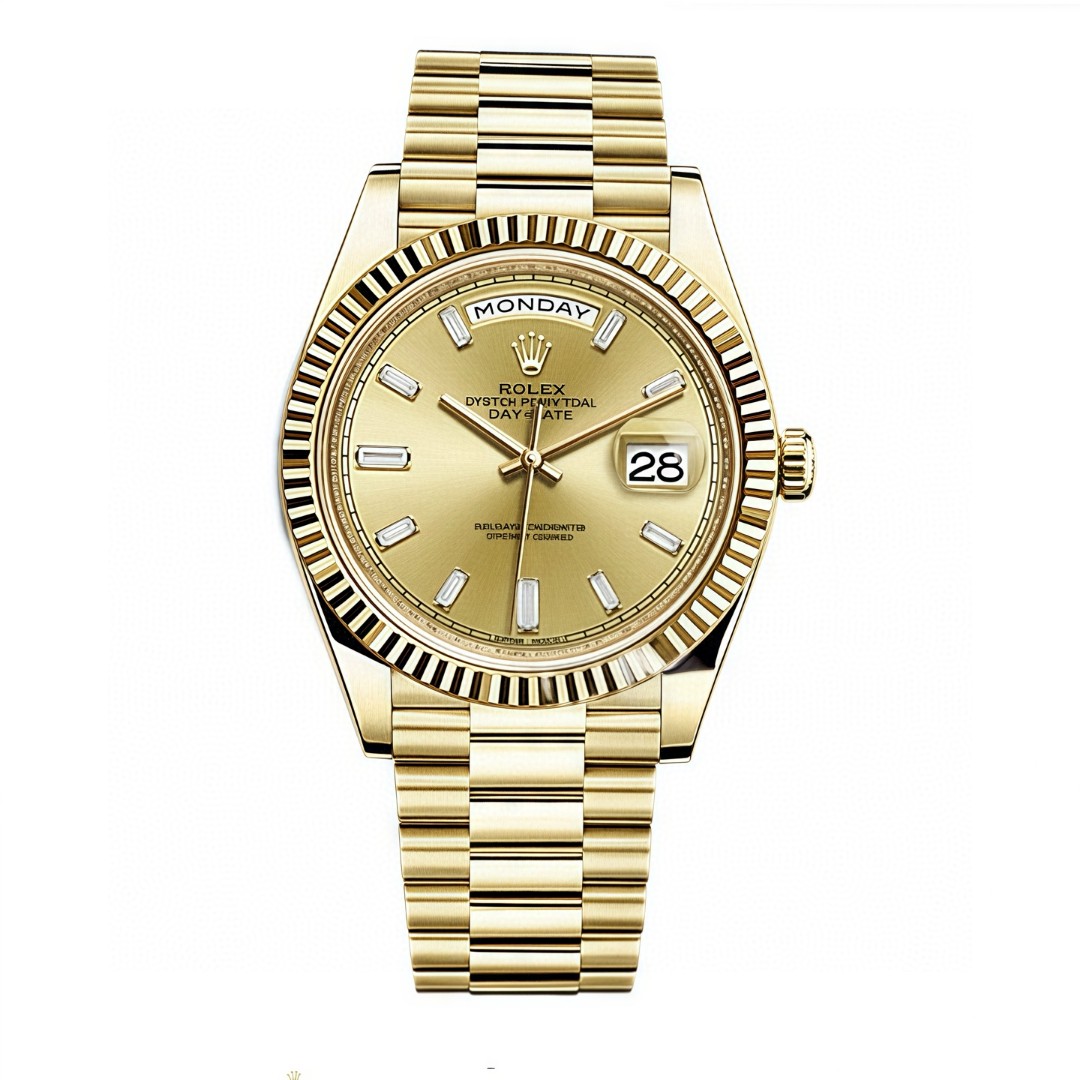 95新 Rolex/劳力士 睿时名表 22年11月228238香槟金 表径40mm镶钻
