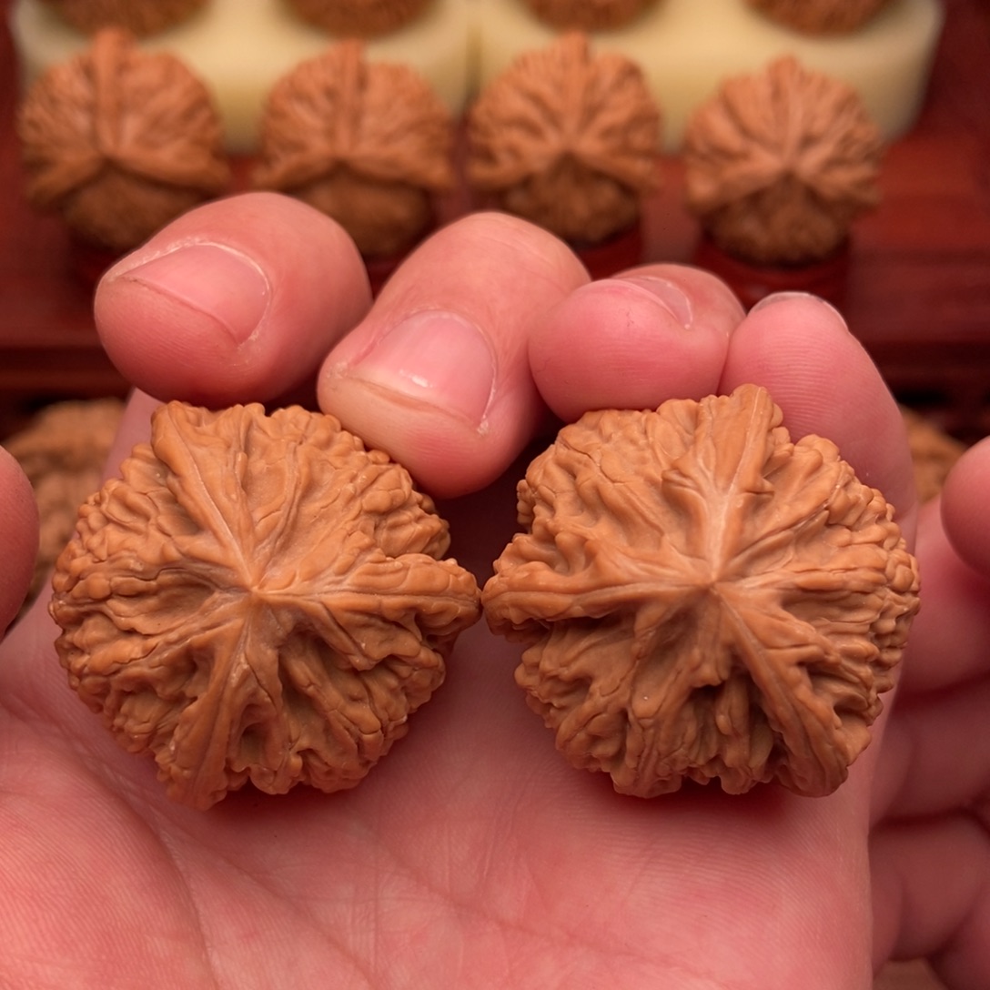 桃核把件粗筋正奔35