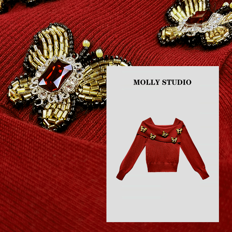 【时髦主义】Molly针织衫打底设计感保暖毛衣秋冬新款 上衣M2025661