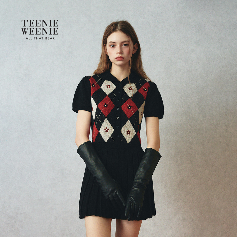 TEENIEWEENIE bearnova连衣裙2025冬季新款女短裙YTOK254CL1B