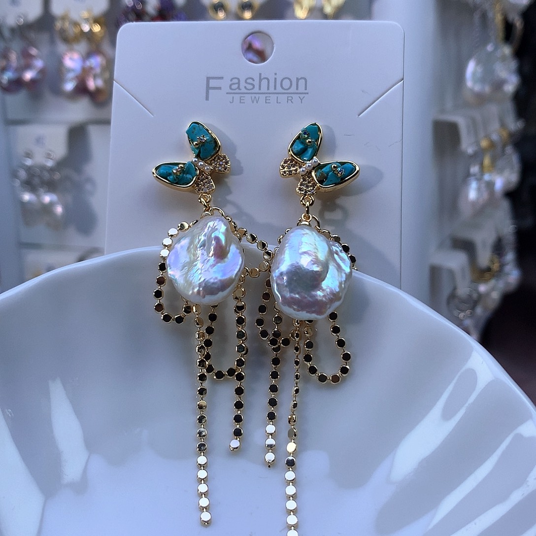 姗***姗淡水珍珠耳饰合金特价3229