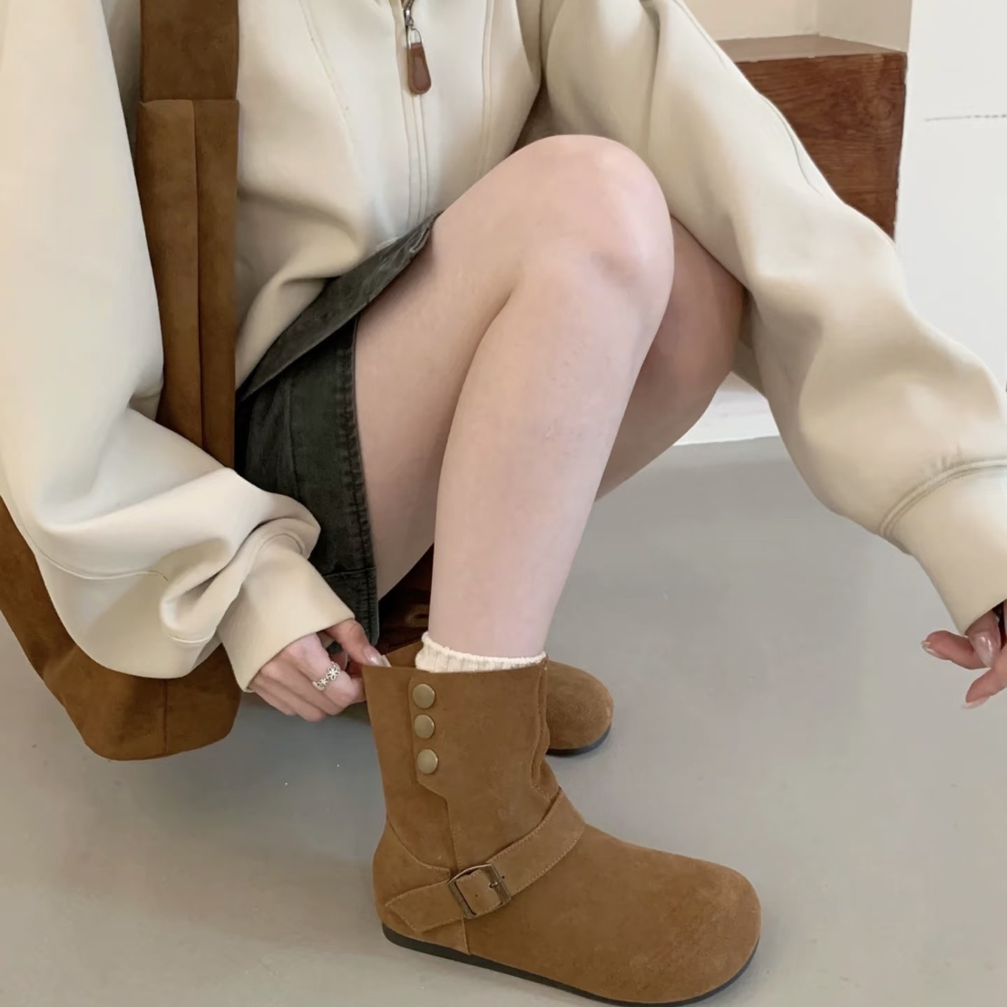 【欣欣子】韩系休闲两穿秋冬蟹蟹