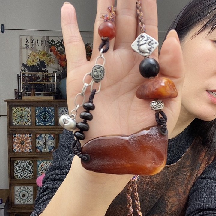 蜜蜡项链未镶嵌项链