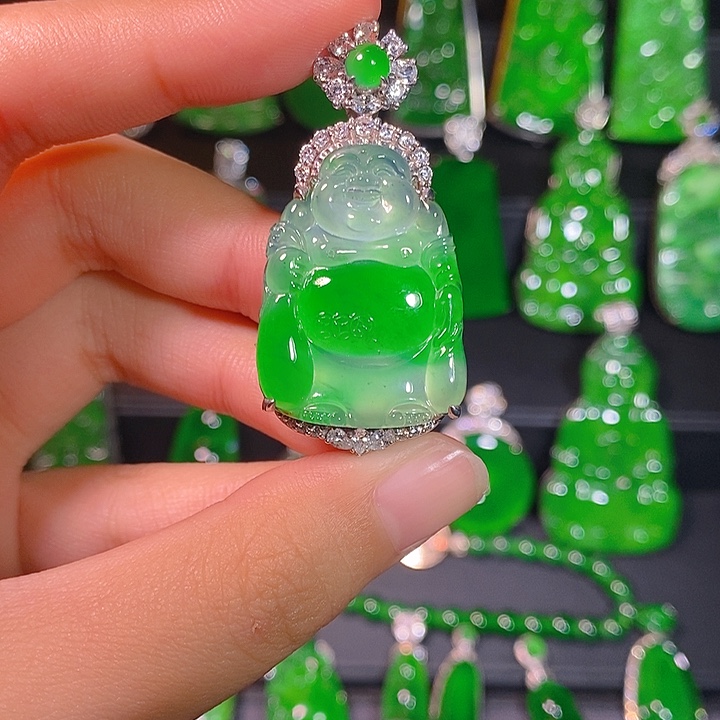 翡翠银S925镶嵌颈饰