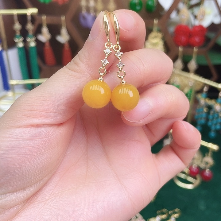 玛瑙/玉髓耳钉合金