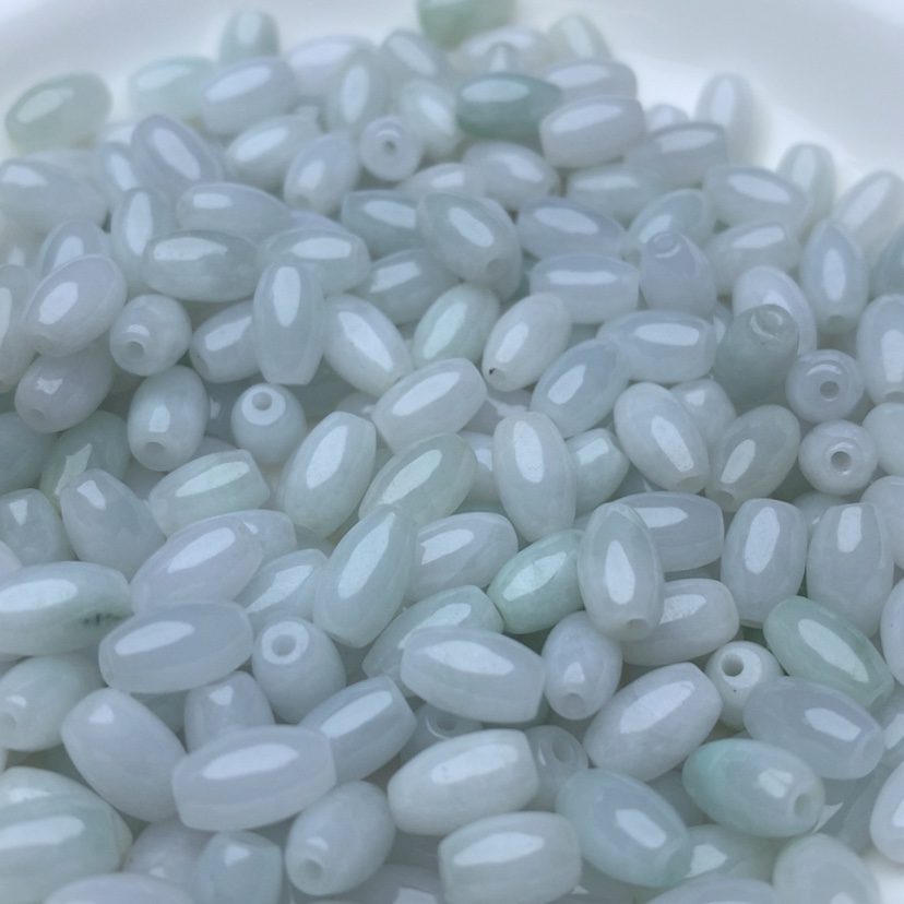 【闪购商品】翡翠手链未镶嵌卡5x8冰米珠100颗