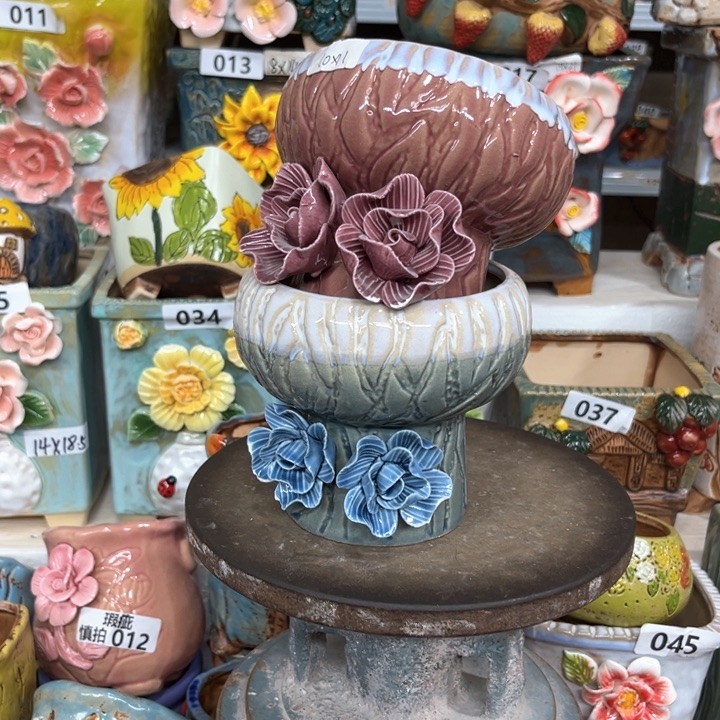 紫砂花盆粗陶材质多肉花盆