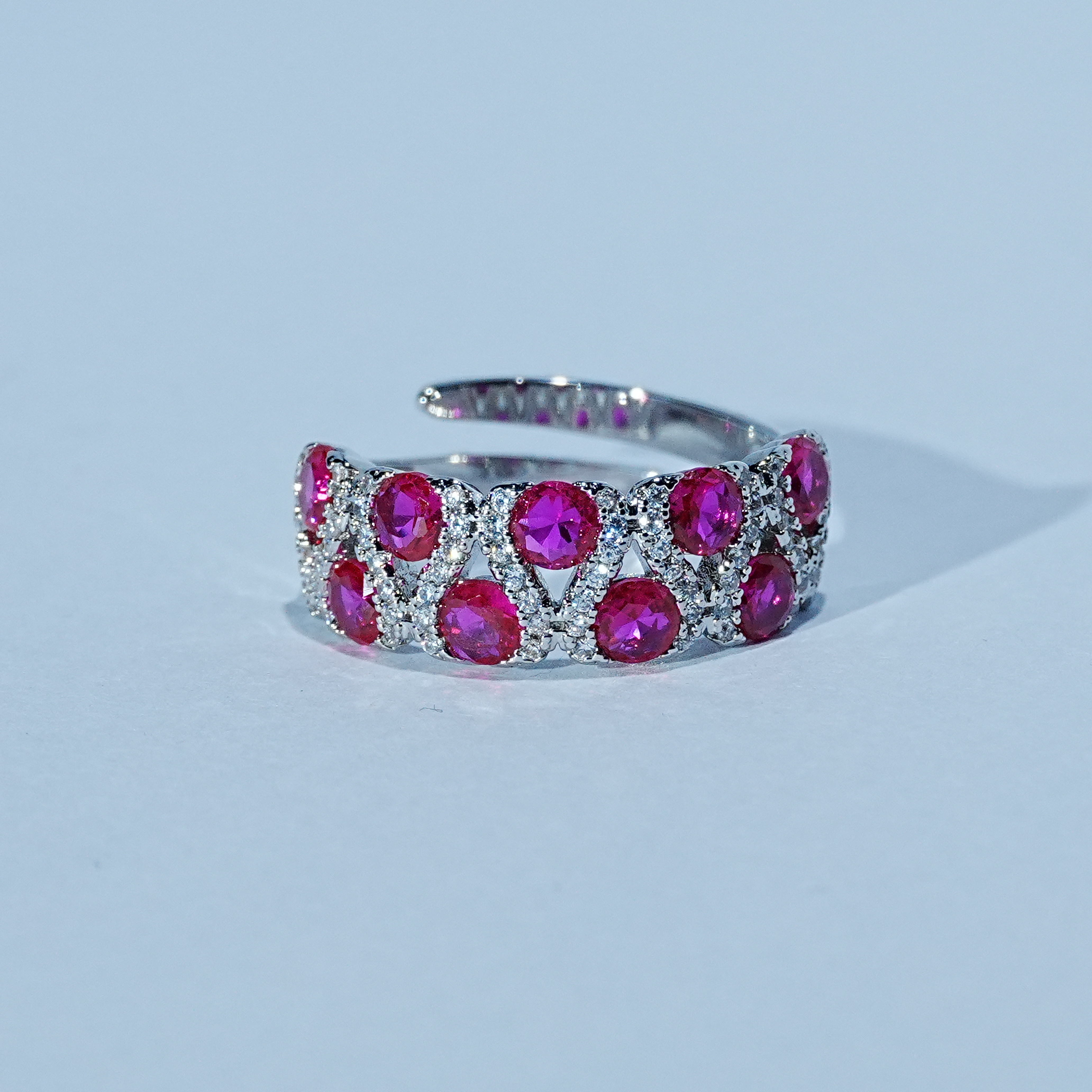 矿区高定-典藏轻奢-粉色蓝宝石-戒指-161