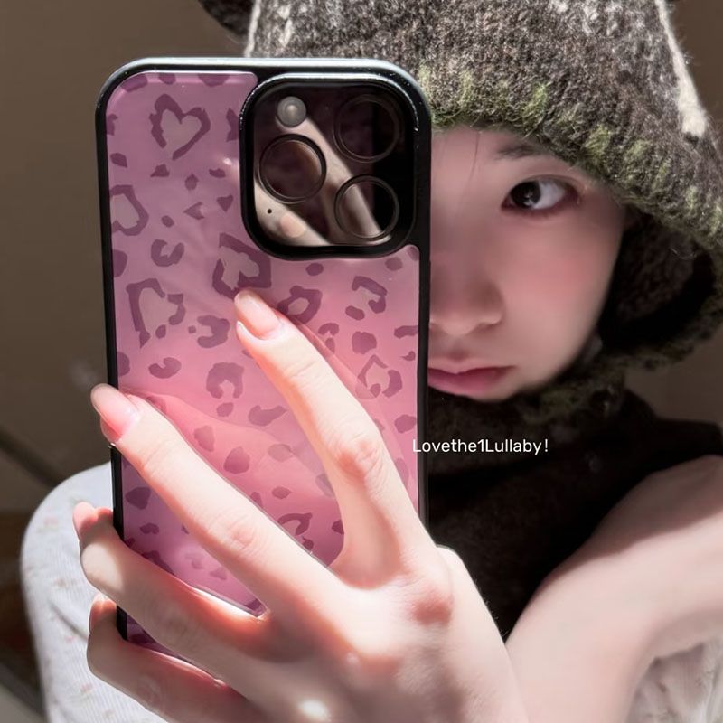 新款ins风粉色豹纹iPhone16promax手机壳适用苹果11/12/13/14/15