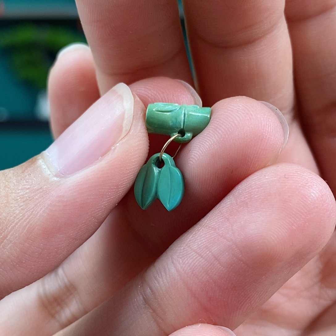 绿松石珠宝奇石18K金镶嵌