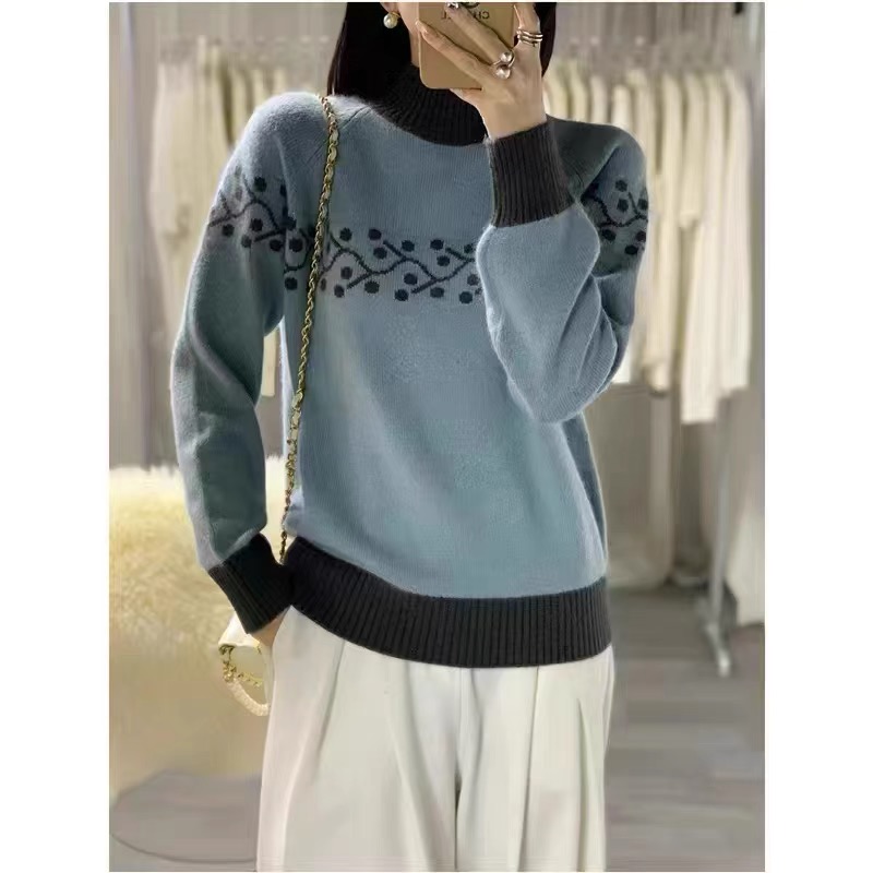 【松石绿】秋冬新款韩版针织衫386