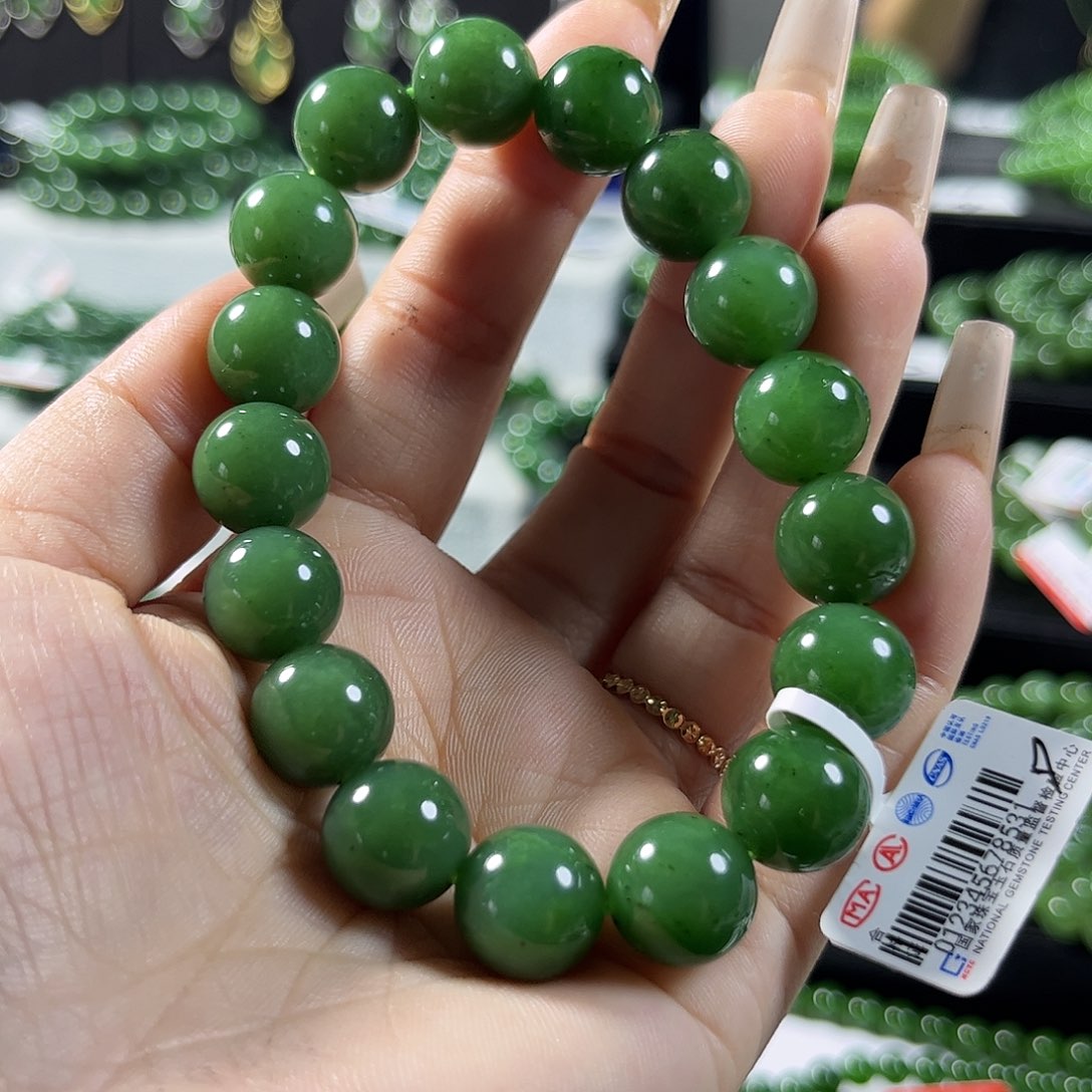 未镶嵌和田玉（碧玉）手链12