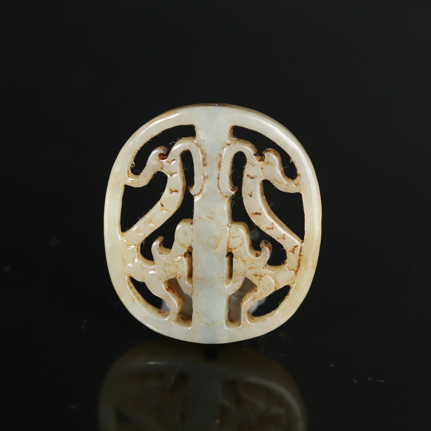 明代和田玉透雕龙纹佩WDZC251223018