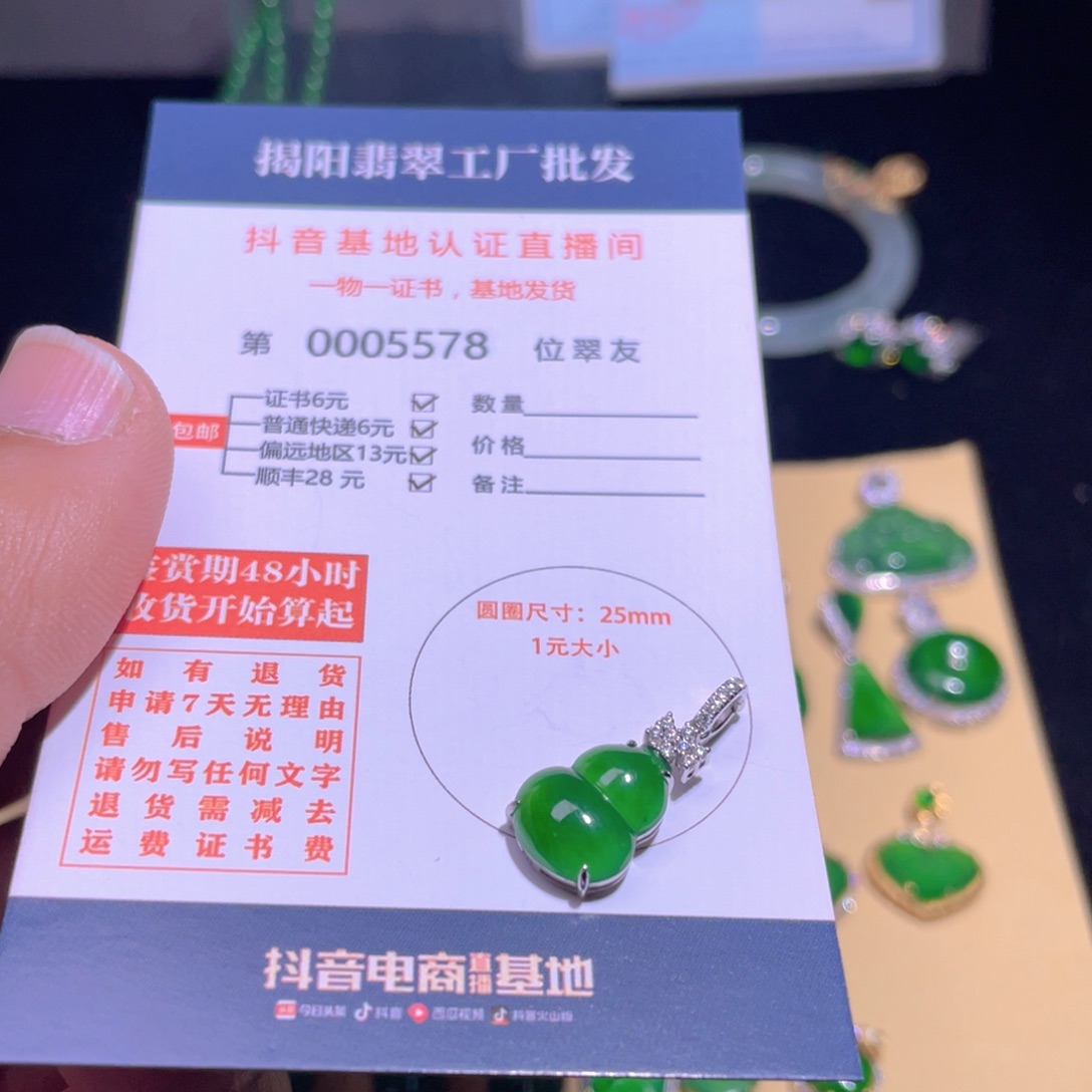 翡翠颈饰18K金镶嵌翡翠