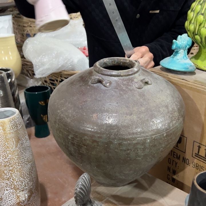 瓶高度33厘米口径8.5厘米微瑕捡漏粗糙磕碰粘釉