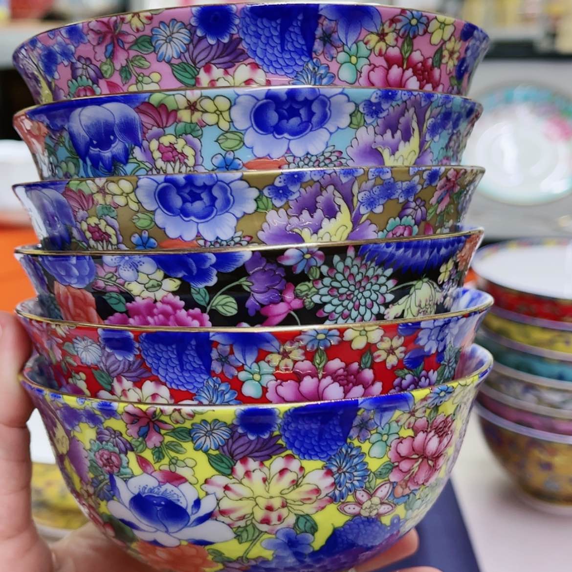 【闪购商品】珐琅4.5寸6个……………………