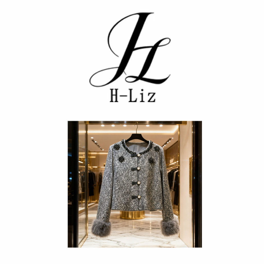 【H-Liz】高级感拉满灰色小香风针织开衫M25301M