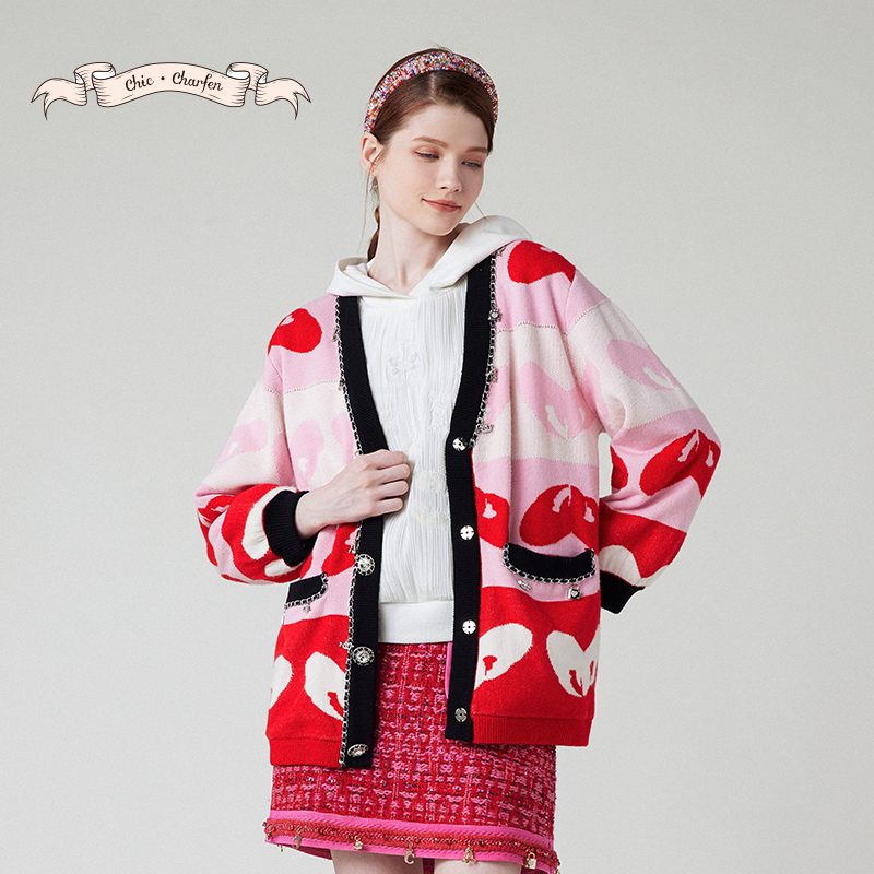 【达人专属】朝峰春秋季时尚宽松毛织外套CFE1B537-5073C