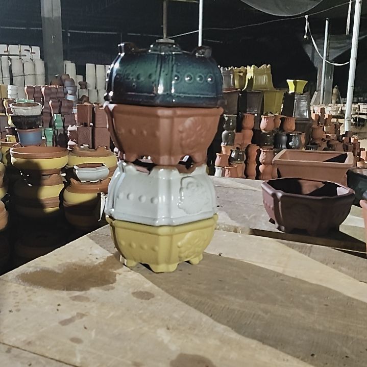 六方高10口径22素1粽1白1黄1共四个瑕