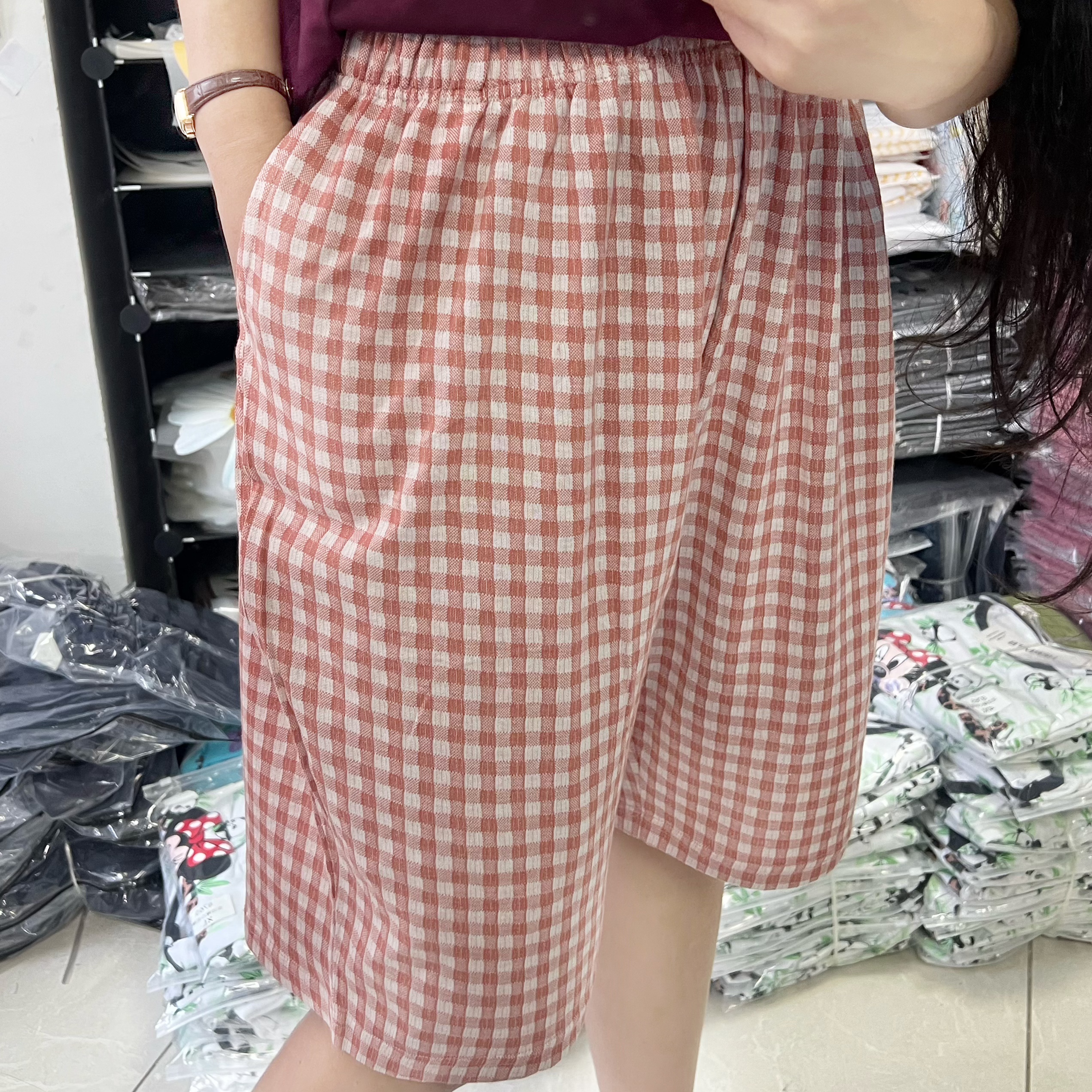 2025夏新款家居睡裤衩宽松胖子大码纯棉五分裤休闲家居睡裤