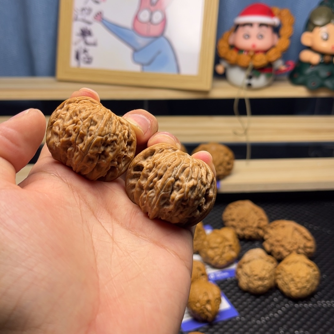 文玩核桃把件磨盘41全品正磨