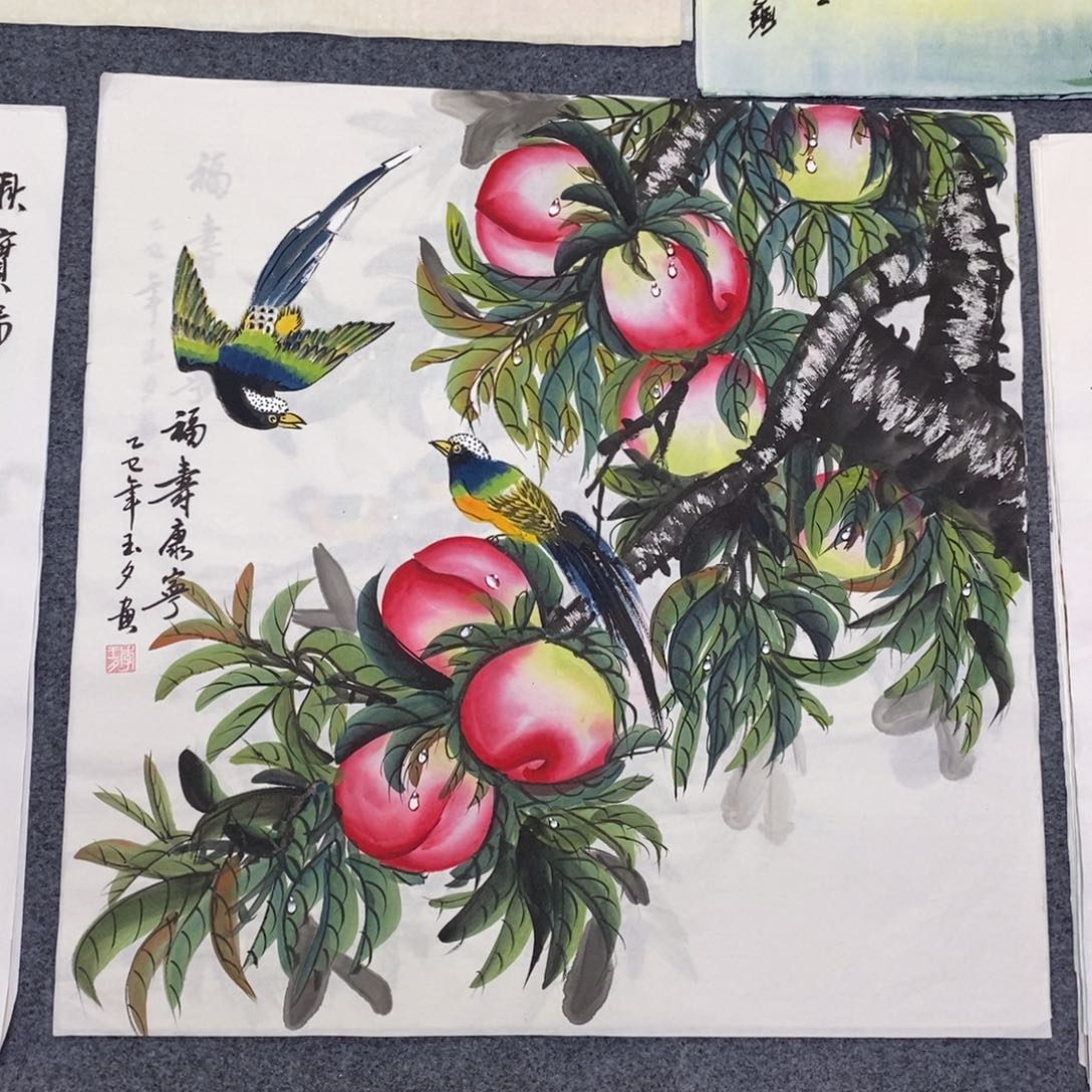 国画尺寸68✖️68斗方手绘画