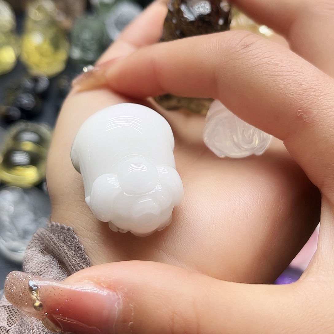 水晶吊坠(不含链)未镶嵌鱼****海