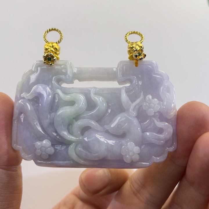 翡翠吊坠(赠链)未镶嵌代编织