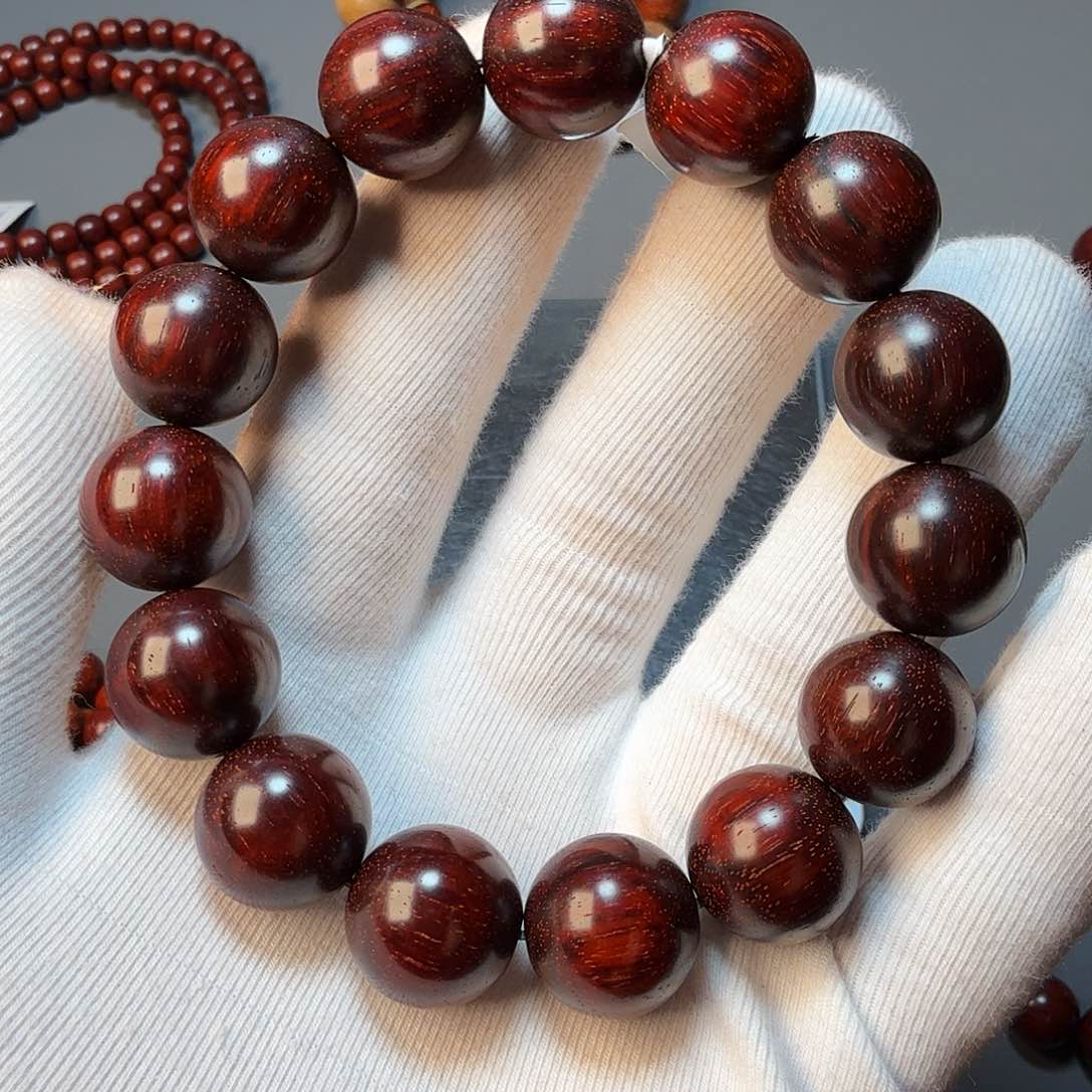 小叶紫檀手串/手链阿***体原汁原味1.5火焰纹