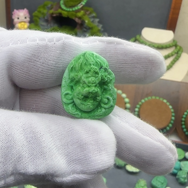 绿松石绿松石菜籽黄F未镶嵌