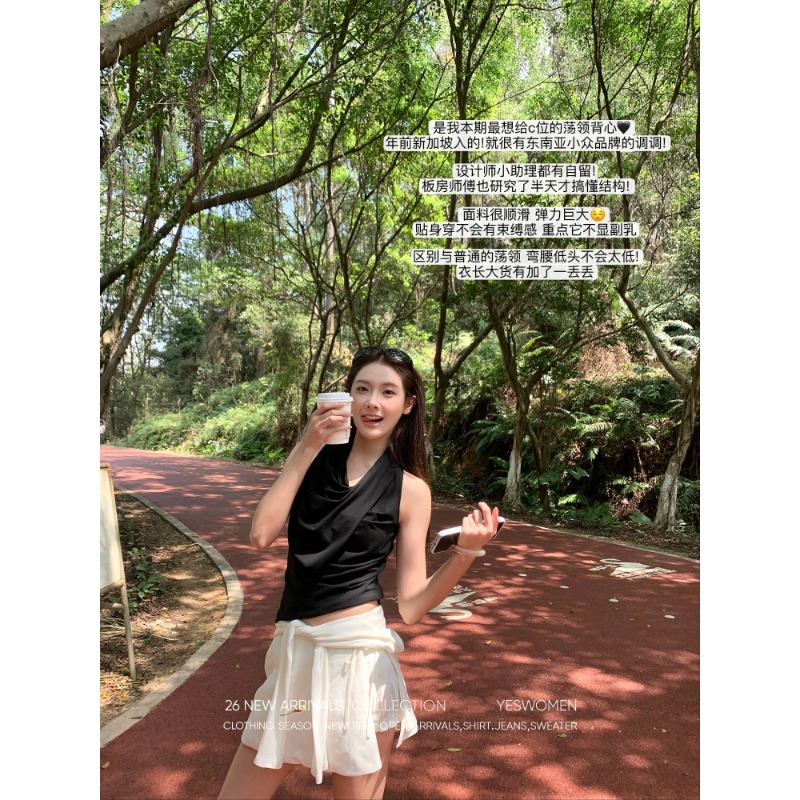 YESWOMEN琉璃缪斯·松弛chill智性荡领挖肩背XYF7261B3912婷
