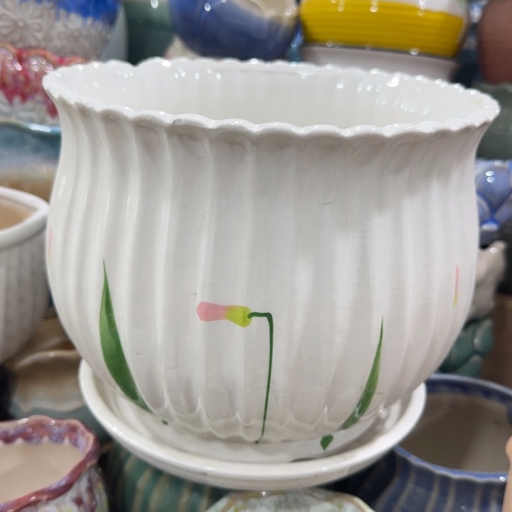 凑9米包邮，有孔，陶瓷花盆