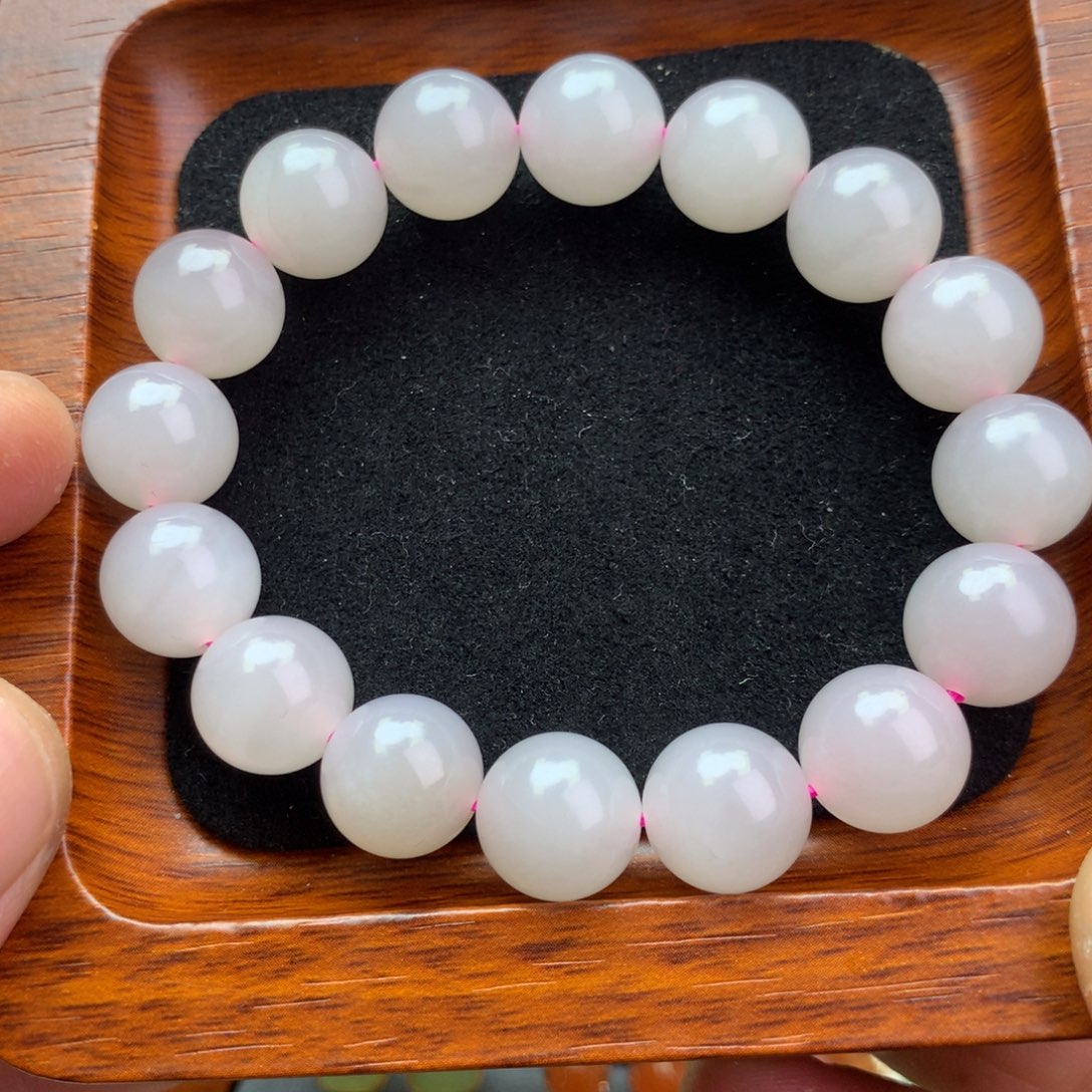 和田玉项圈未镶嵌藕粉卡12