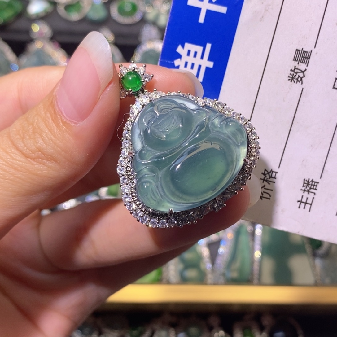 翡翠未镶嵌颈饰天然