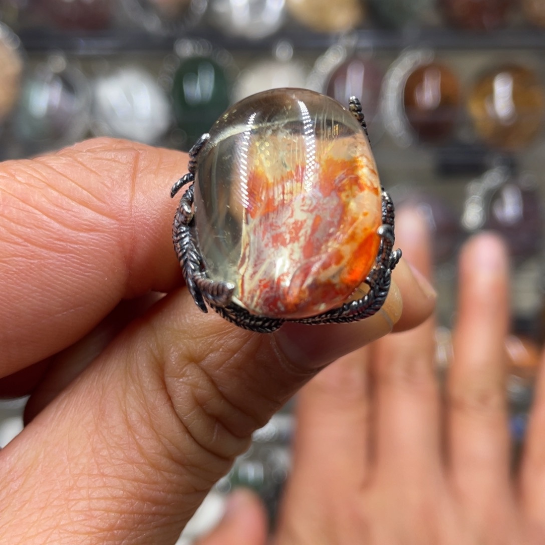 【闪购商品】水晶珠宝半成品银S925镶嵌戒指