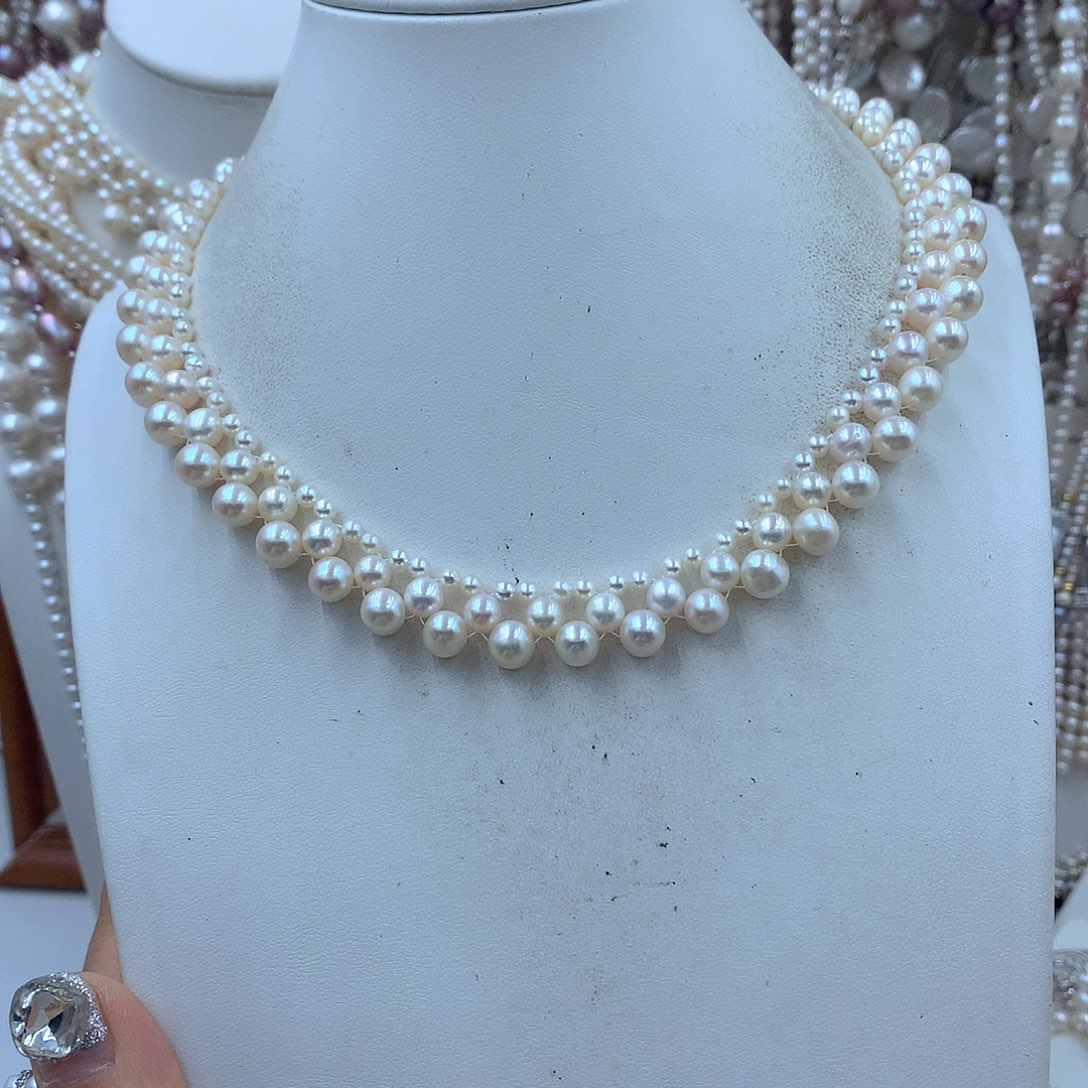 杨***唐银S925镶嵌耳饰淡水珍珠