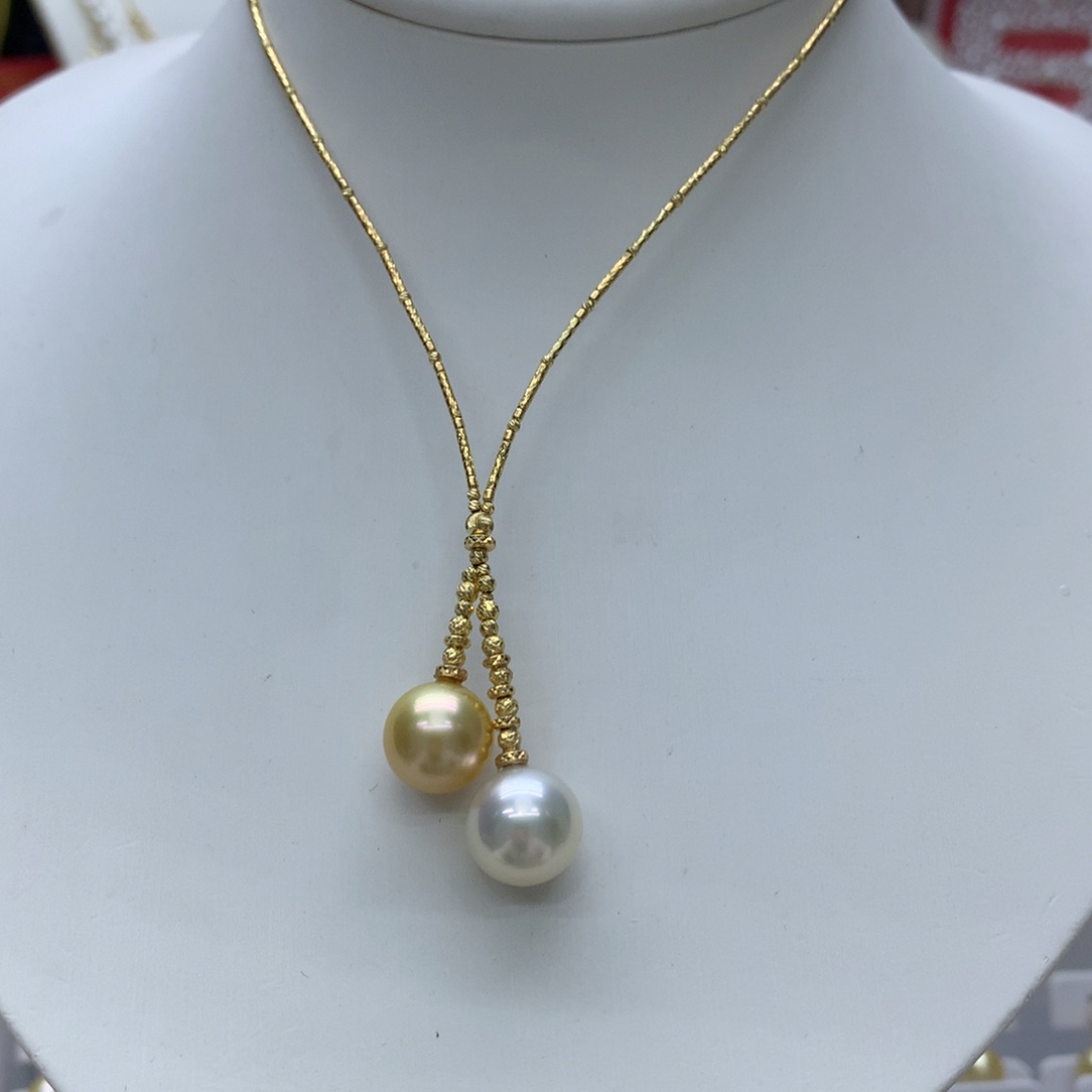 海水珍珠18K金镶嵌项链
