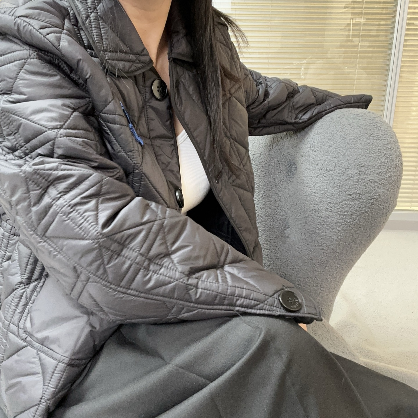 黑色薄棉小棉衣  uniform 107343