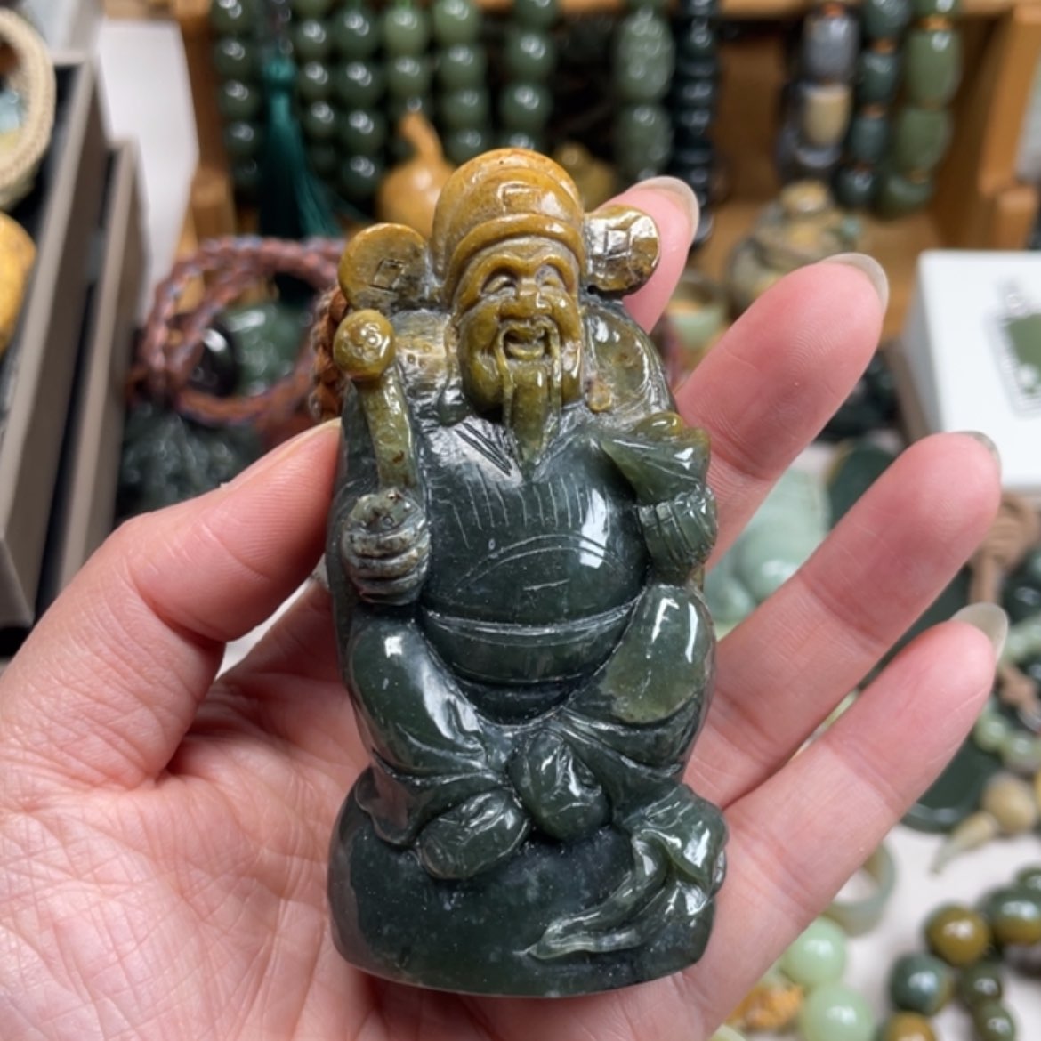 【闪购商品】岫岩河磨玉（透闪石质玉）手把件未镶嵌