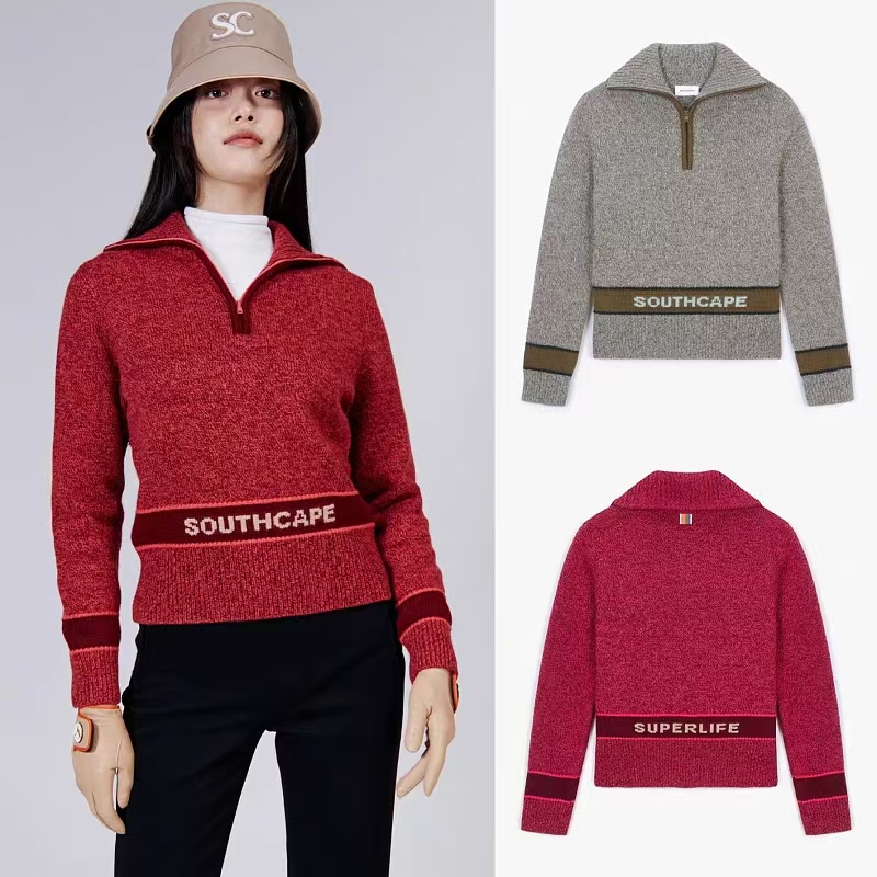 S家新款外贸原单高尔夫服装女针织上衣25秋冬百搭保暖加厚重工