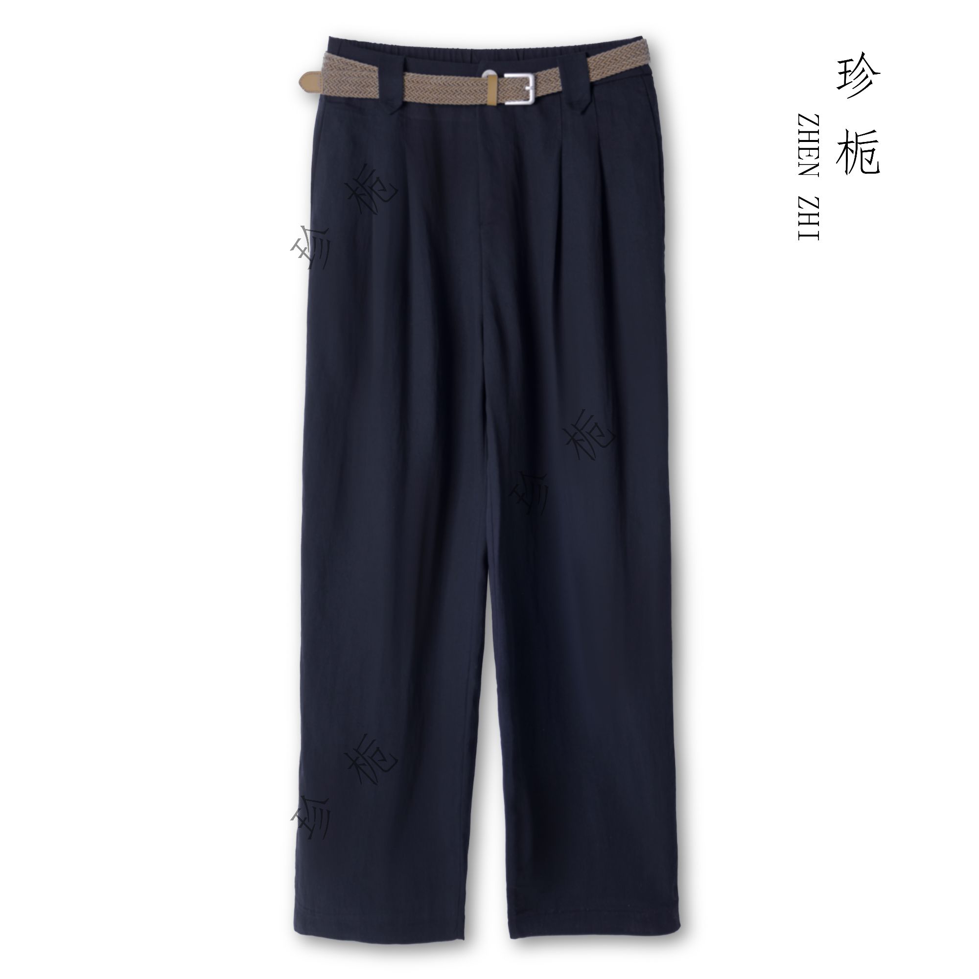 珍栀直筒宽松舒适时尚休闲百搭夏季通勤阔腿女裤ZZ5313