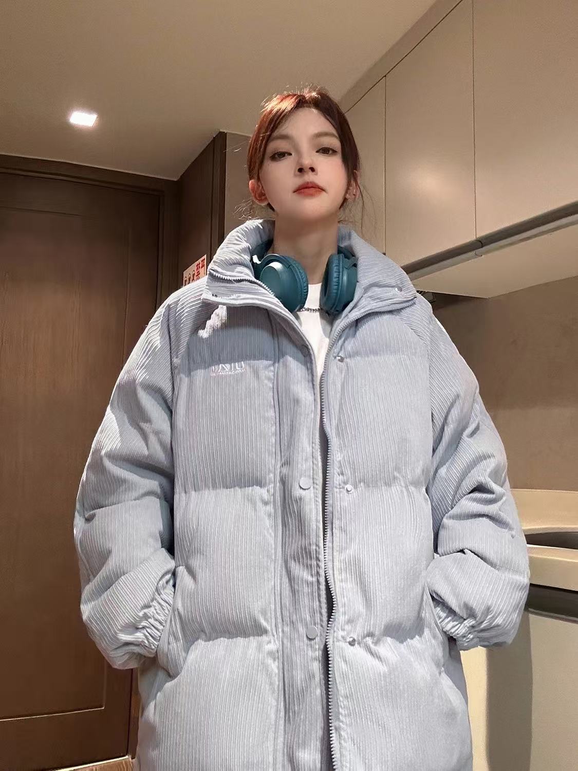 7080  LLQ加厚保暖棉衣女学生立领面包服冬季百搭棉服外套 