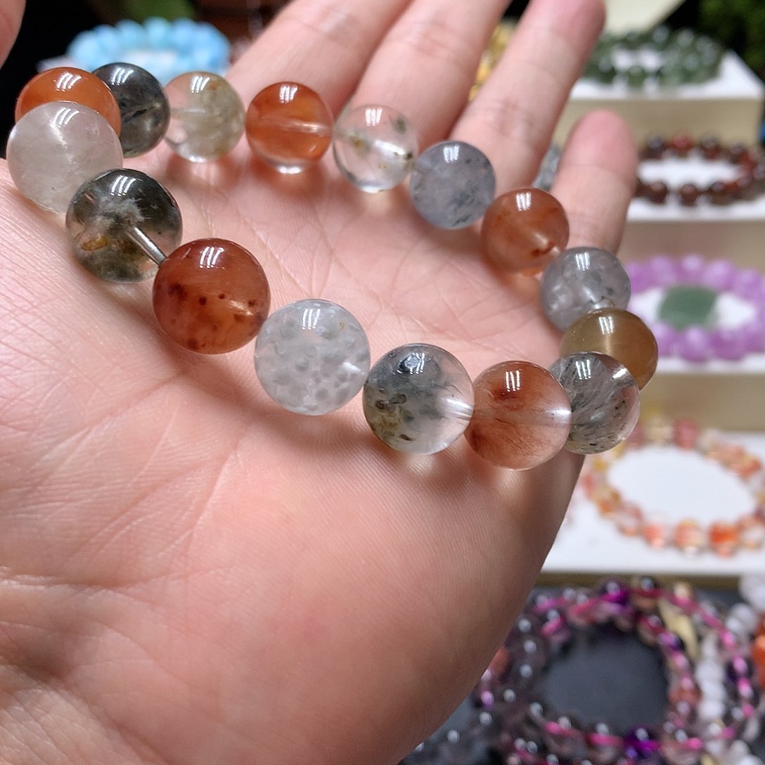 水晶手链未镶嵌兔毛13.6