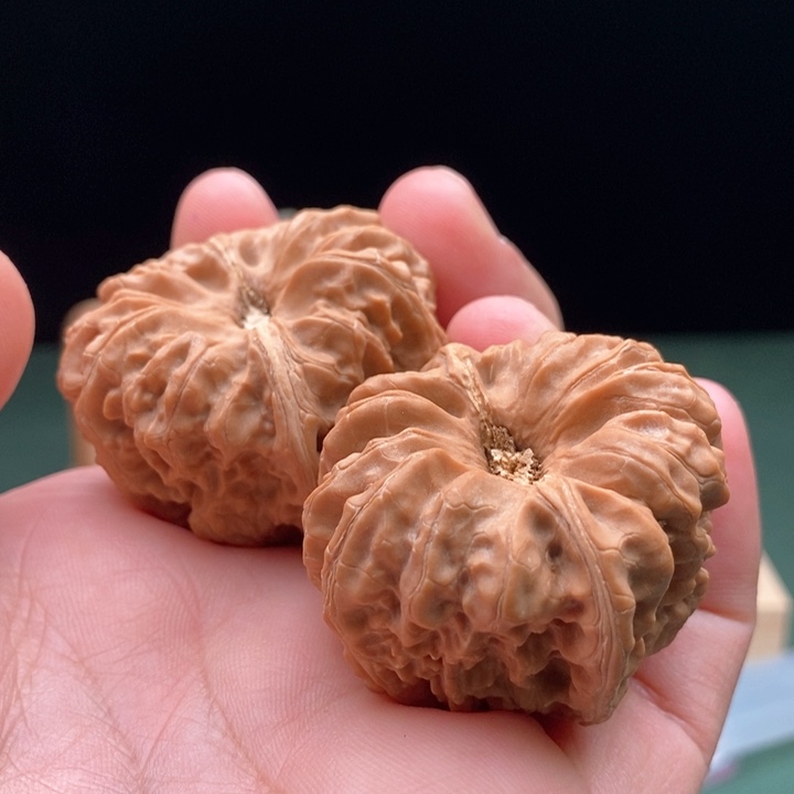 文玩核桃把件39尺全品深凹平谷凹底