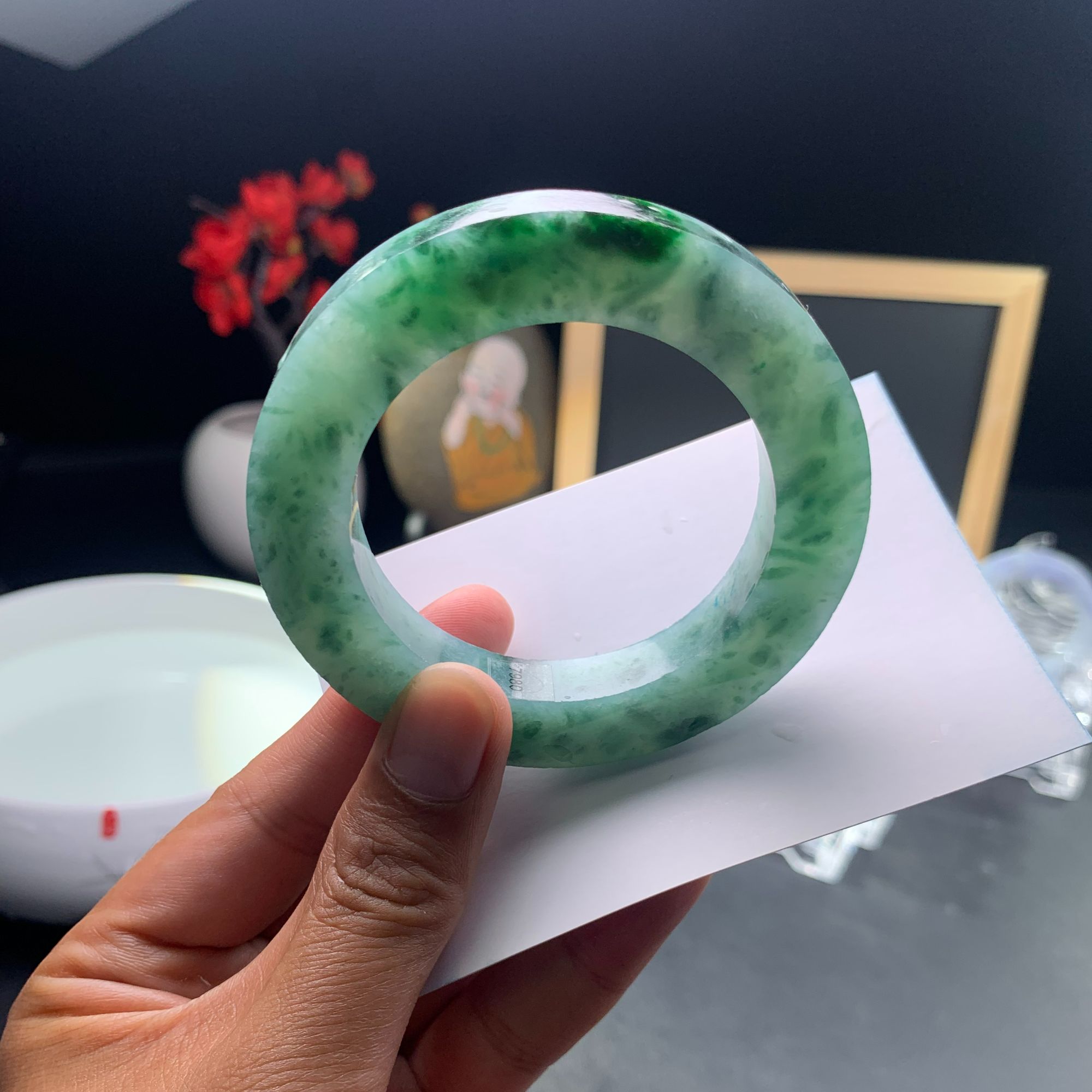 《钞钞翡翠定制》天然A货翡翠手镯毛坯定制手镯（私拍不发货）