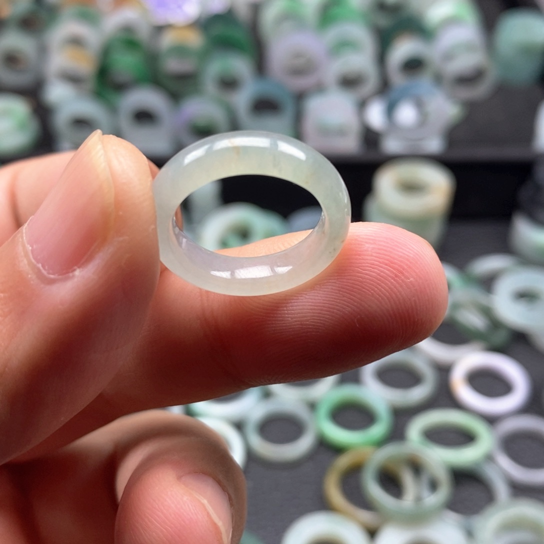 翡翠戒指未镶嵌天然翡翠10圈