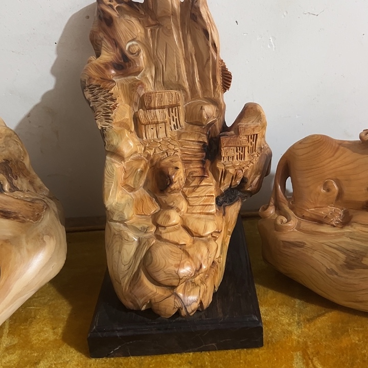 柏木太行崖柏手把摆件