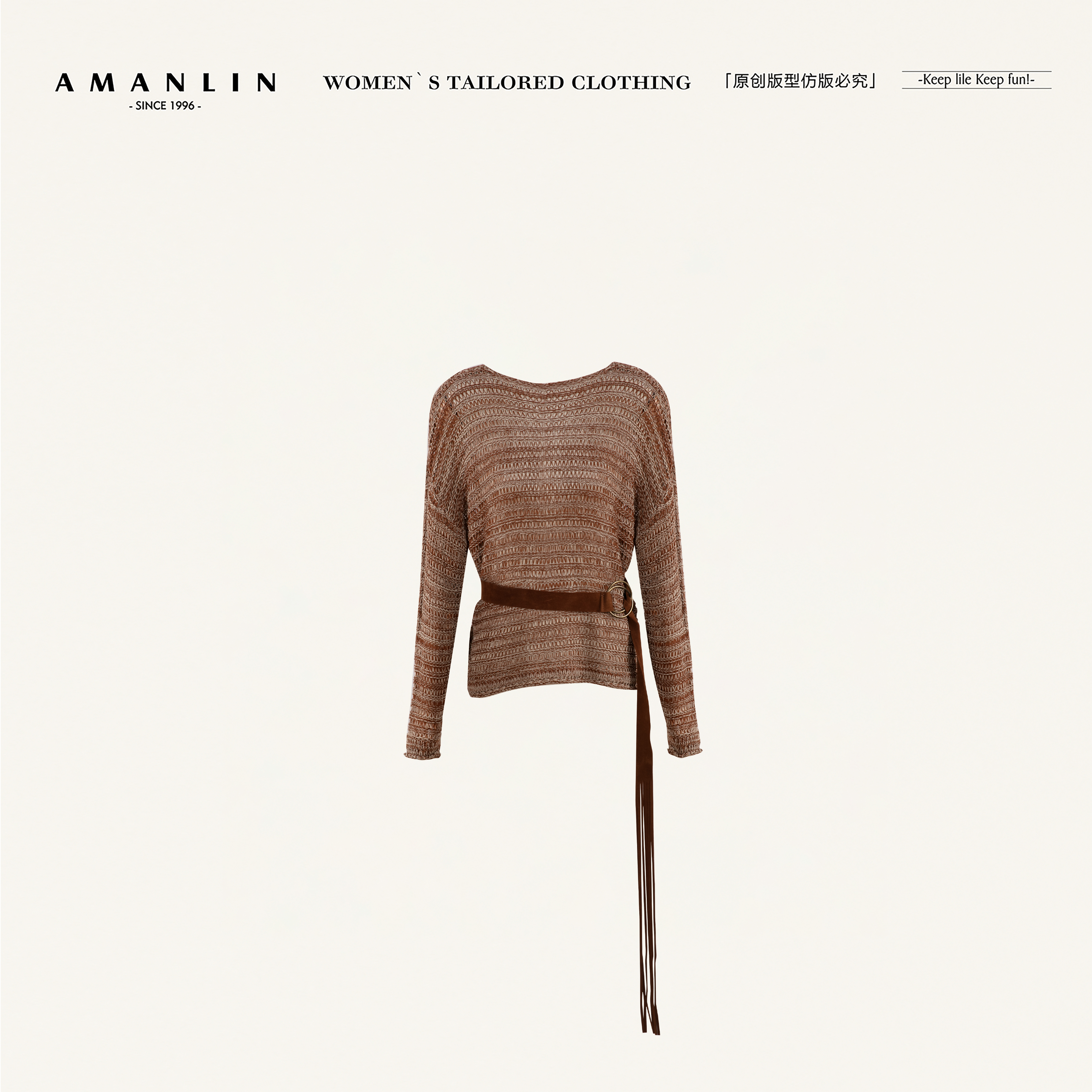 AMANLIN/阿谩琳琥珀流光上衣Y600668