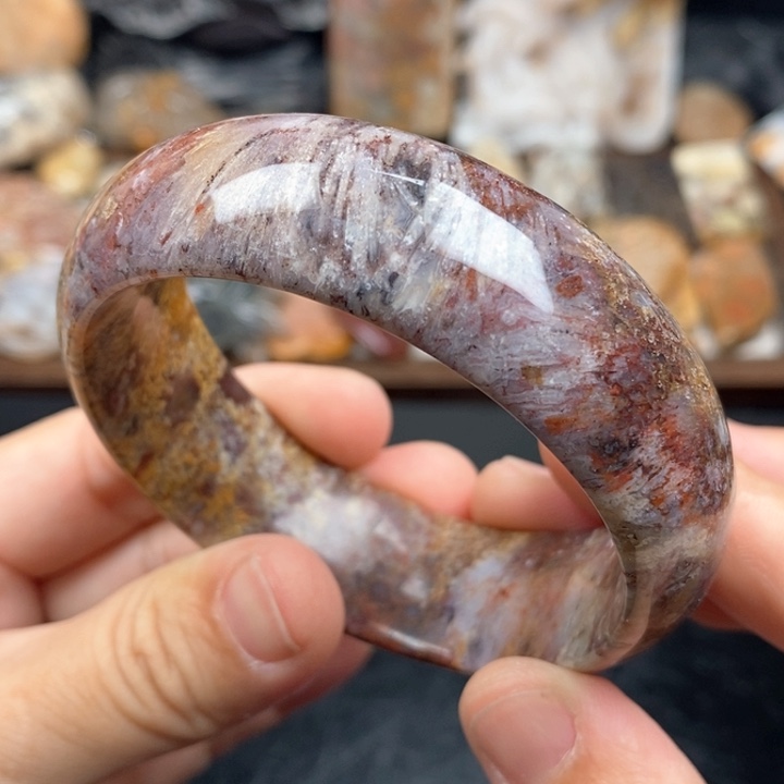 硅化珊瑚（珊瑚玉）手镯未镶嵌57